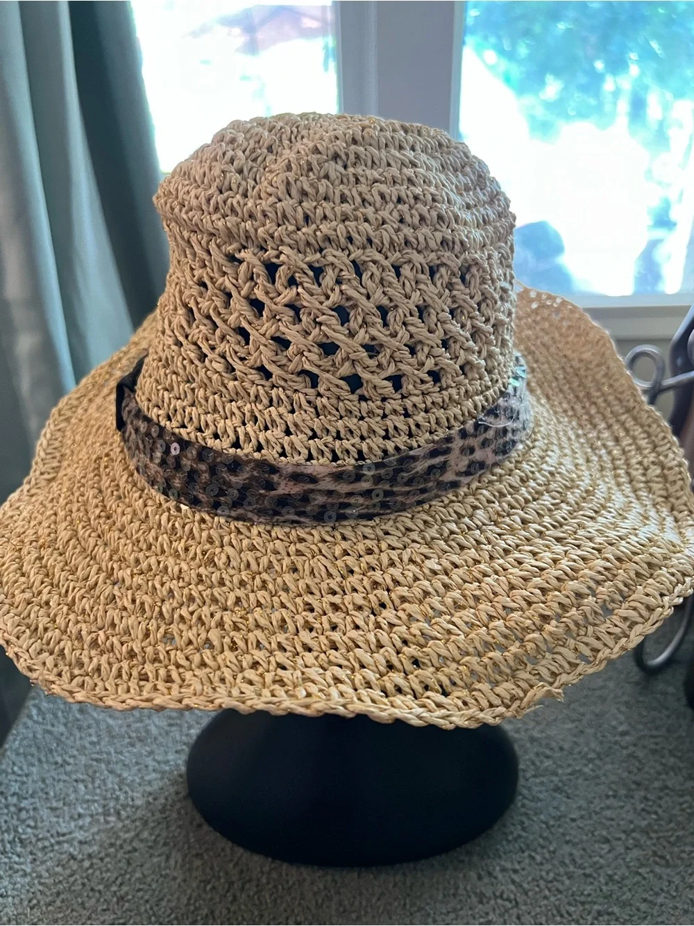Primos unisex Straw Hat Size 7 Bendable Rim EUC